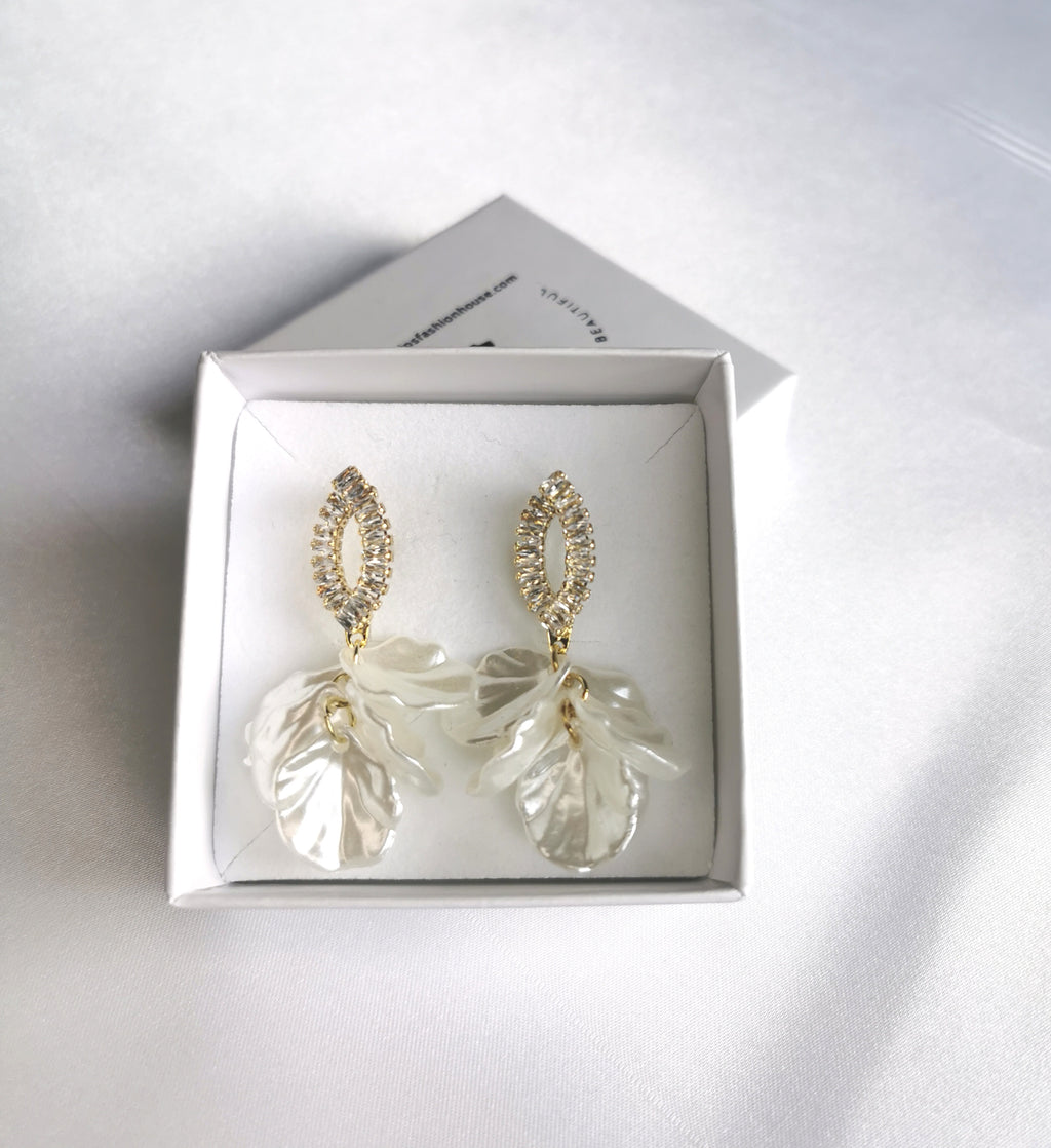 Crystal Diamante Leaf Drop image 3