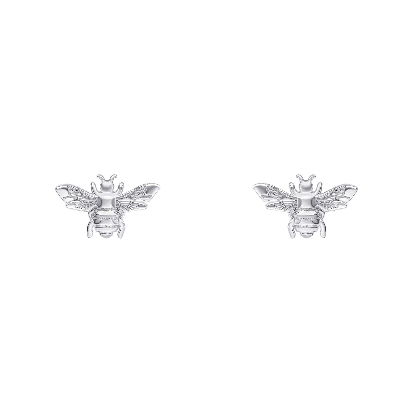 Sterling Silver Bee Stud Earrings