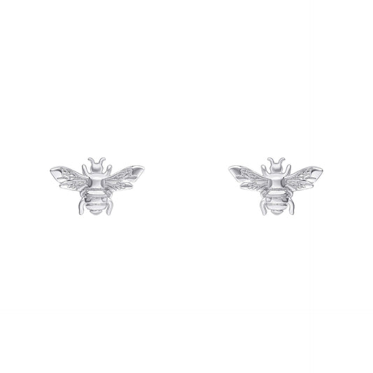 Sterling Silver Bee Stud Earrings
