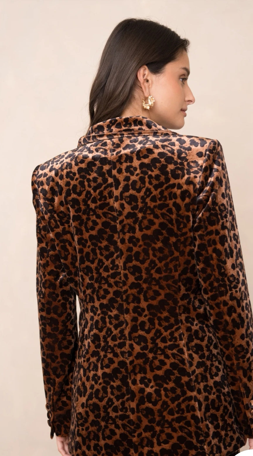 Velvet Tailored Suit in Leopard Print image 7