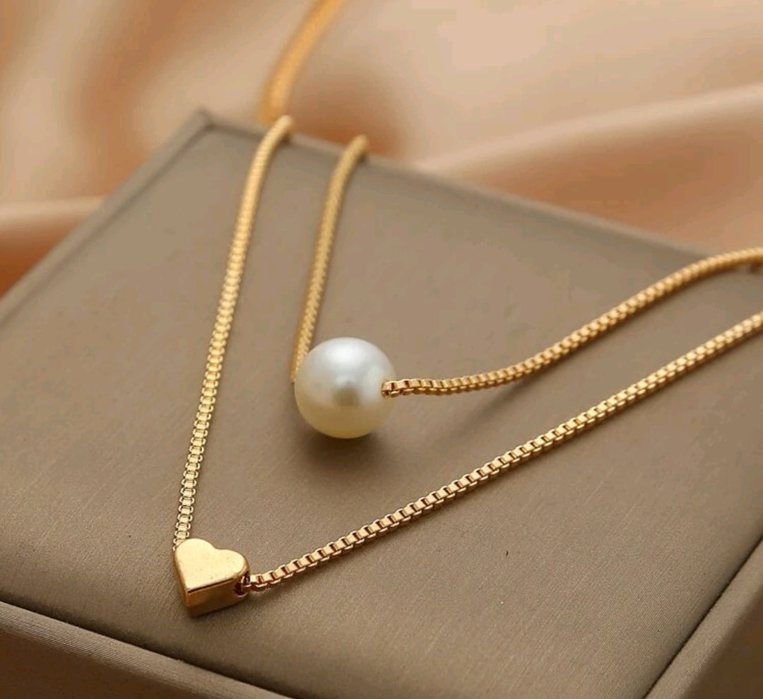Dana Layer Necklace Rose Gold image 1