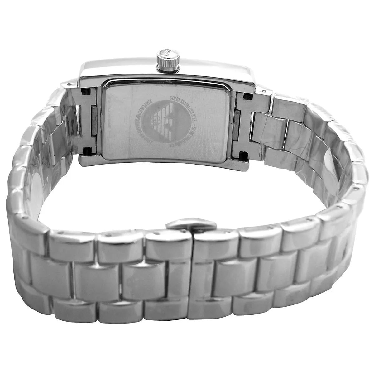 Emporio Armani Classic Women's Rectangular Silver Watch - AR0157