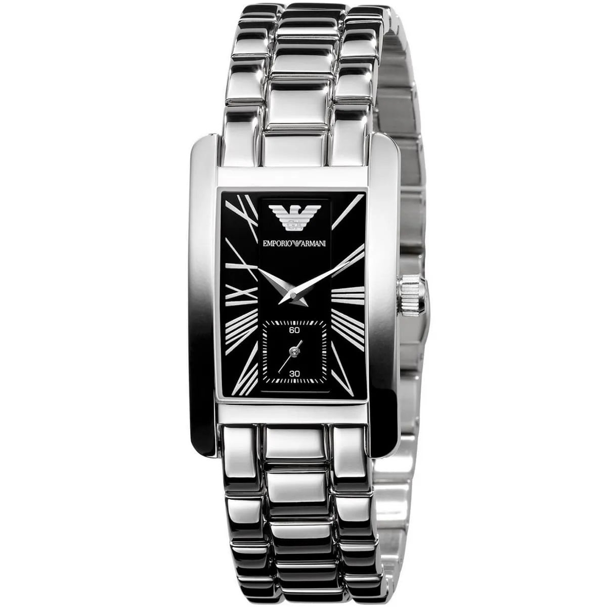 Emporio Armani Classic Women's Rectangular Silver Watch - AR0157