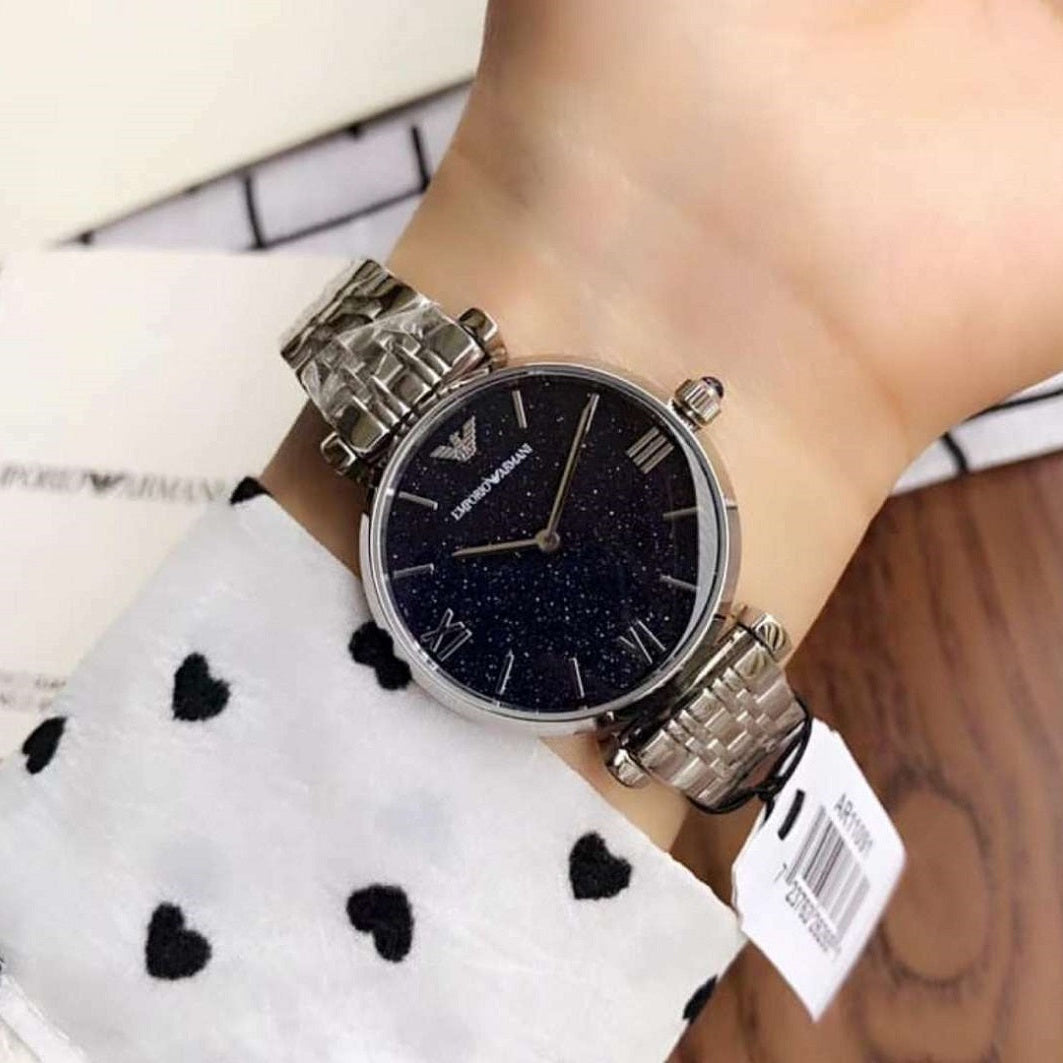 Emporio Armani Gianni T-Bar Silver Watch - AR11091