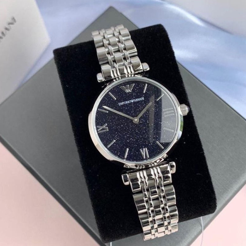 Emporio Armani Gianni T-Bar Silver Watch - AR11091