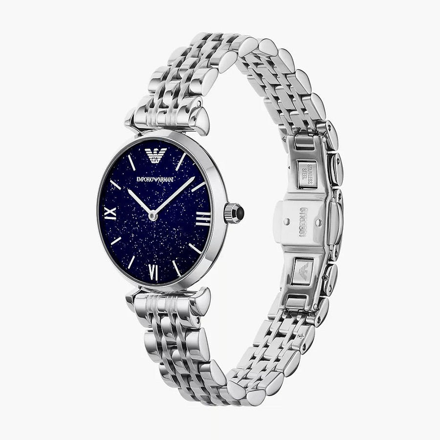 Emporio Armani Gianni T-Bar Silver Watch - AR11091