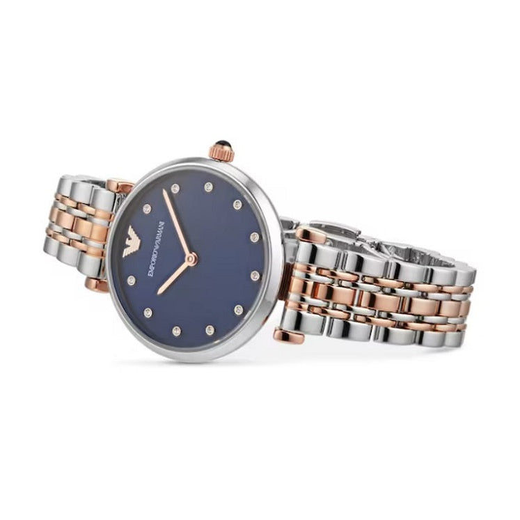 Emporio Armani Gianni T-Bar Women's Two-Tone Watch - AR11092