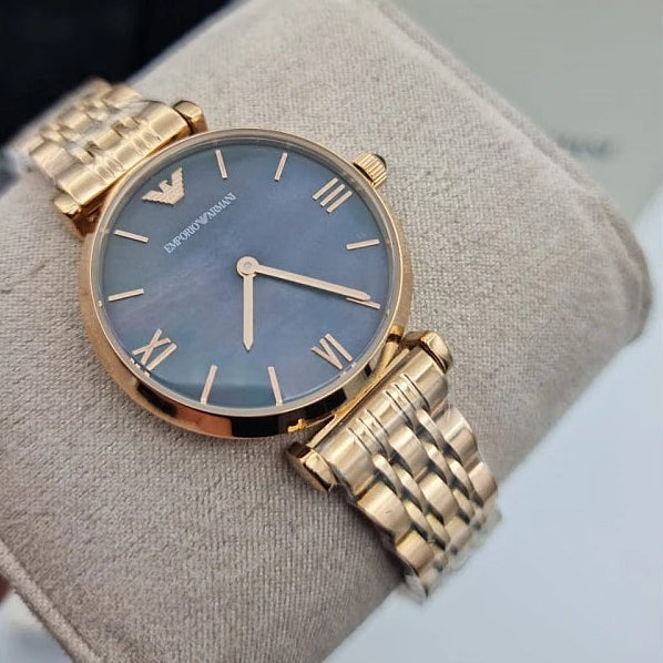 Emporio Armani Gianni T-Bar Women's Rose Gold Watch - AR11145