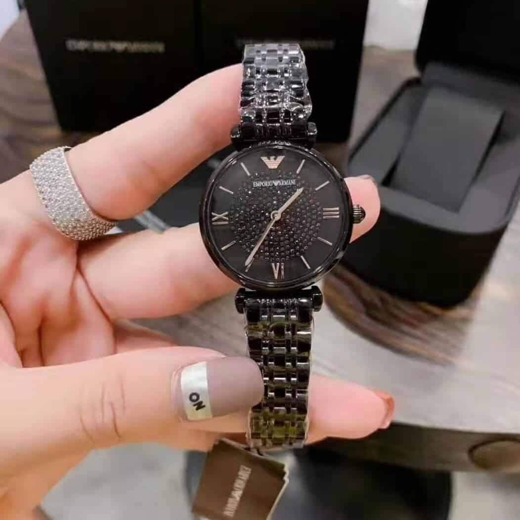 Emporio Armani Gianni T-Bar Women's Black Watch - AR11245