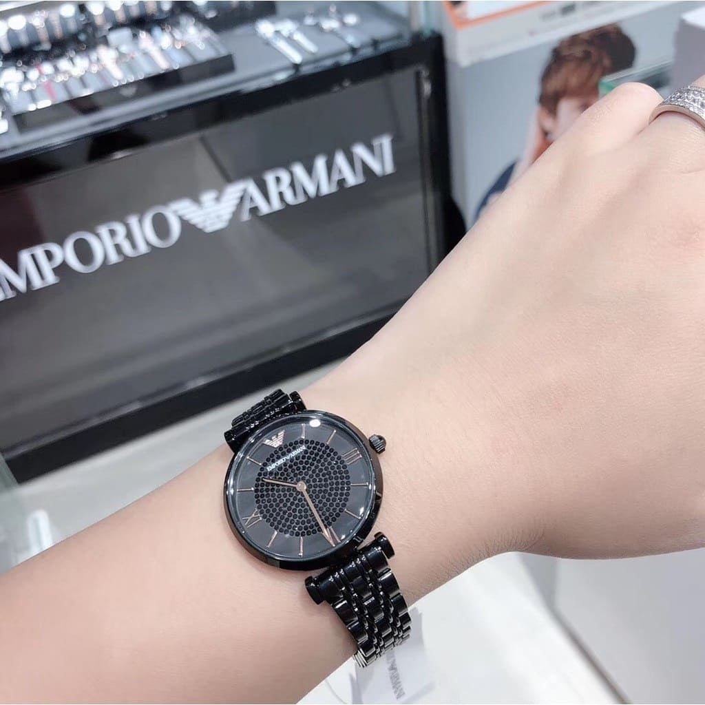 Emporio Armani Gianni T-Bar Women's Black Watch - AR11245