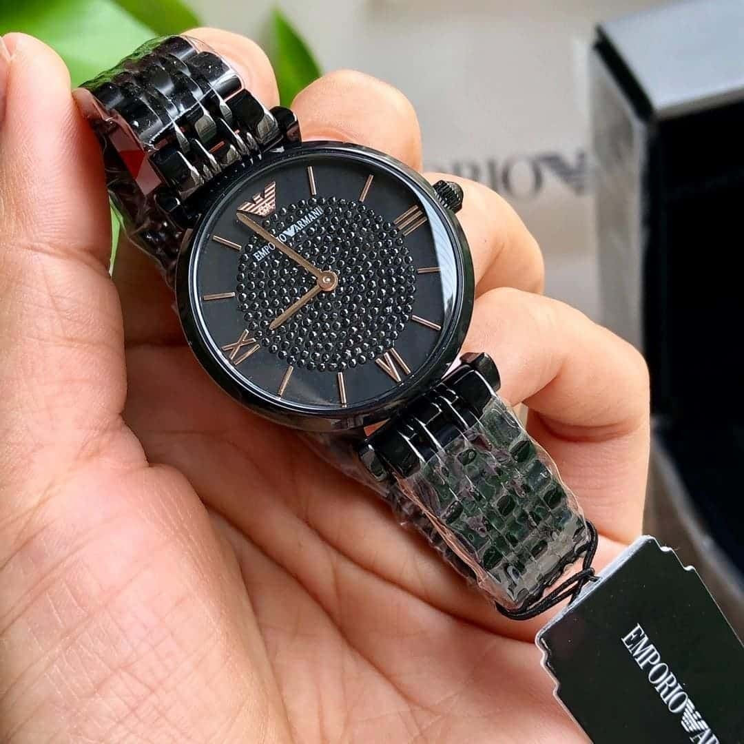 Emporio Armani Gianni T-Bar Women's Black Watch - AR11245