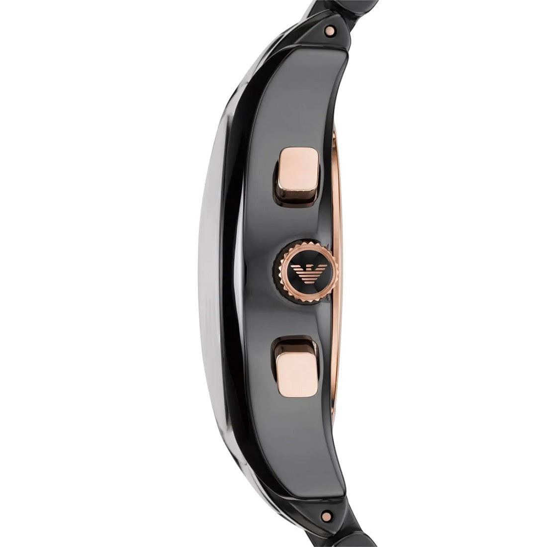 Emporio Armani Ceramica Women's Black & Rose Gold Watch - AR1411