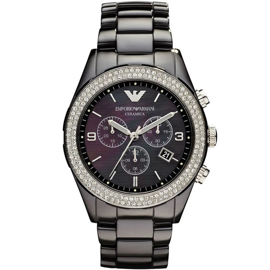 Emporio Armani Ceramica Women's Black Watch - AR1455