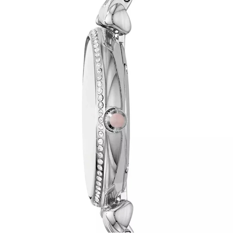 Emporio Armani Gianni T-Bar Silver & Pink Watch - AR1779