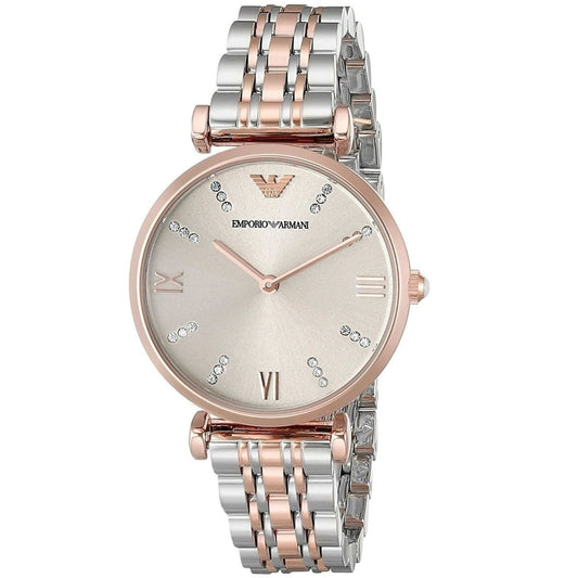 Emporio Armani Gianni T-Bar Women's Two-Tone Watch - AR1840