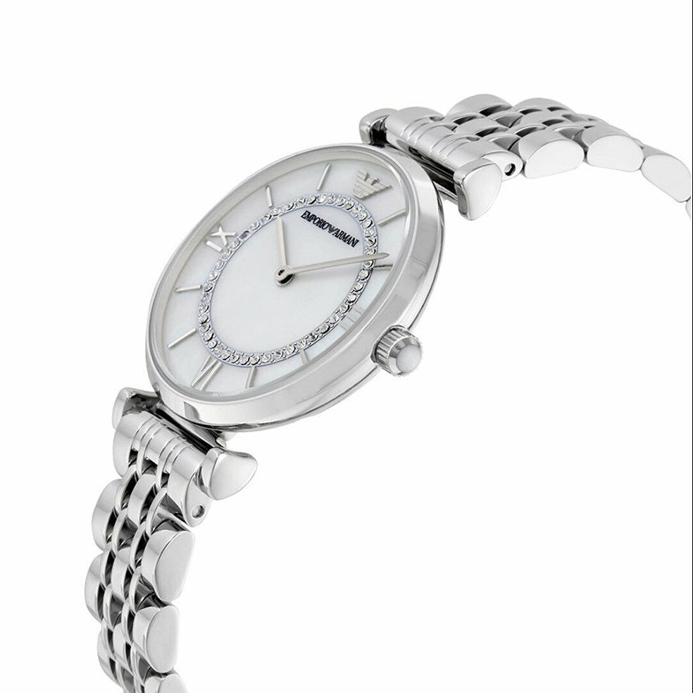 Emporio Armani Gianni T-Bar Women's Silver Watch - AR1908