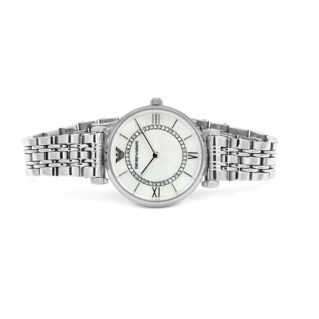 Emporio Armani Gianni T-Bar Women's Silver Watch - AR1908