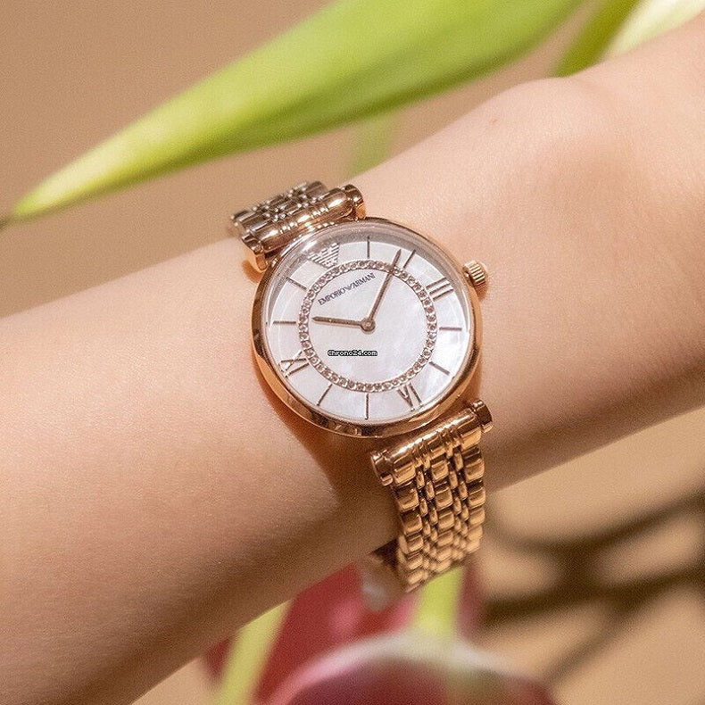Emporio Armani Gianni T-Bar Rose Gold Watch - AR1909