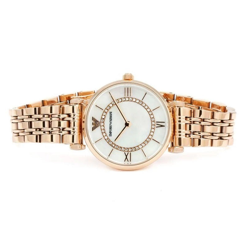 Emporio Armani Gianni T-Bar Rose Gold Watch - AR1909