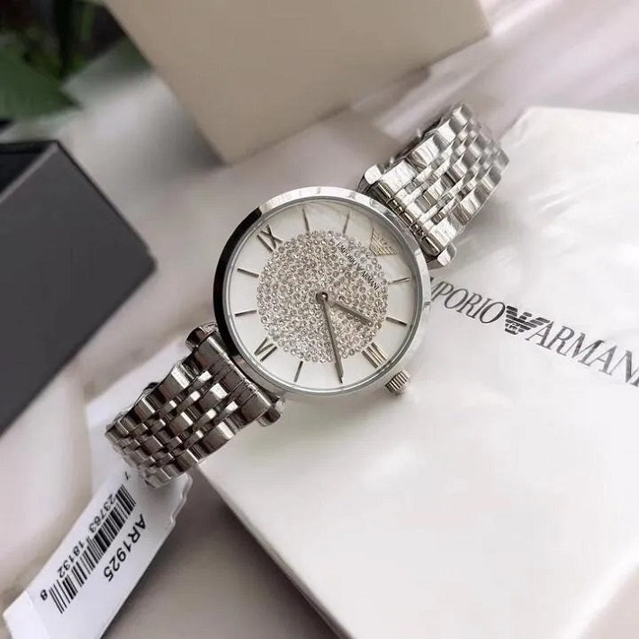 Emporio Armani Gianni T-Bar Silver Watch - AR1925