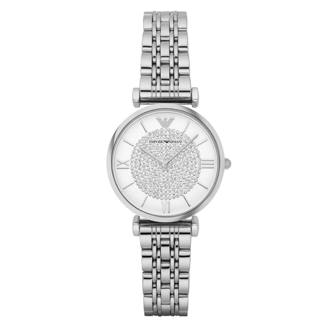 Emporio Armani Gianni T-Bar Silver Watch - AR1925
