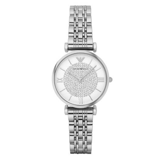 Emporio Armani Gianni T-Bar Women's Silver Watch - AR1925