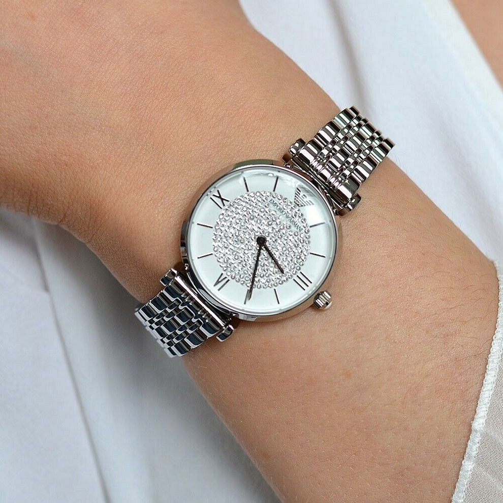 Emporio Armani Gianni T-Bar Silver Watch - AR1925