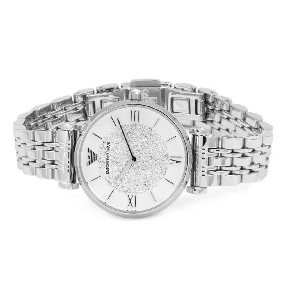 Emporio Armani Gianni T-Bar Silver Watch - AR1925