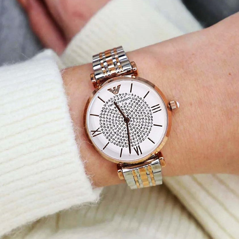 Emporio Armani Gianni T-Bar Two-Tone Watch - AR1926
