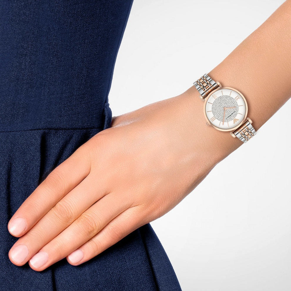 Emporio Armani Gianni T-Bar Two-Tone Watch - AR1926