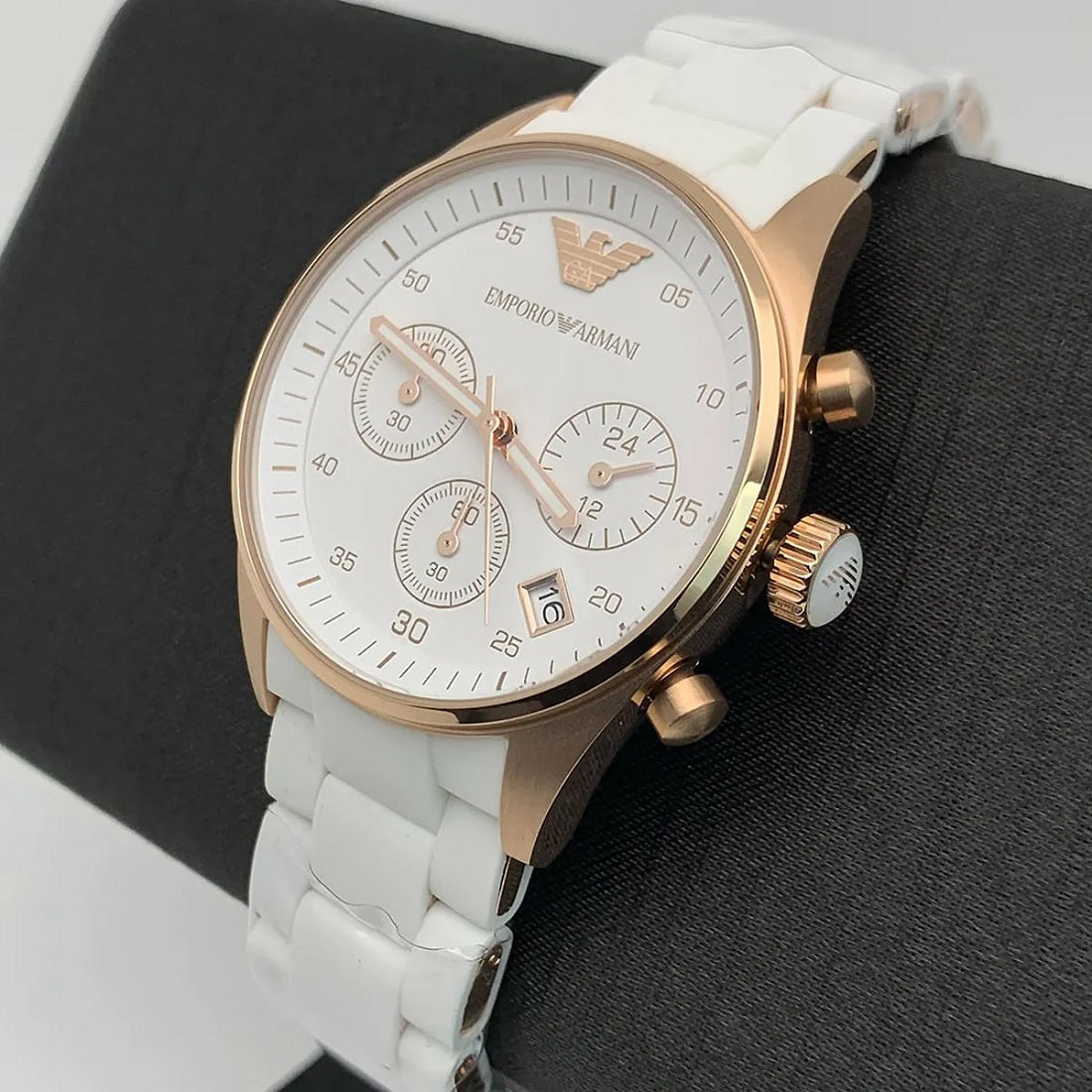 Emporio Armani Sportivo White & Rose Gold Watch - AR5920