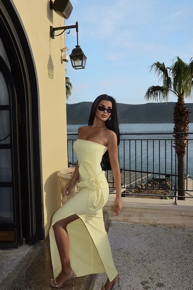 Statement Strapless Max Dress - 2 Colour Options