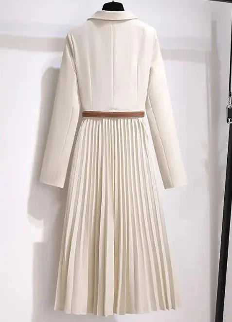 V-neck Tailored Suit Dress With Pockets - 2 Colour Options