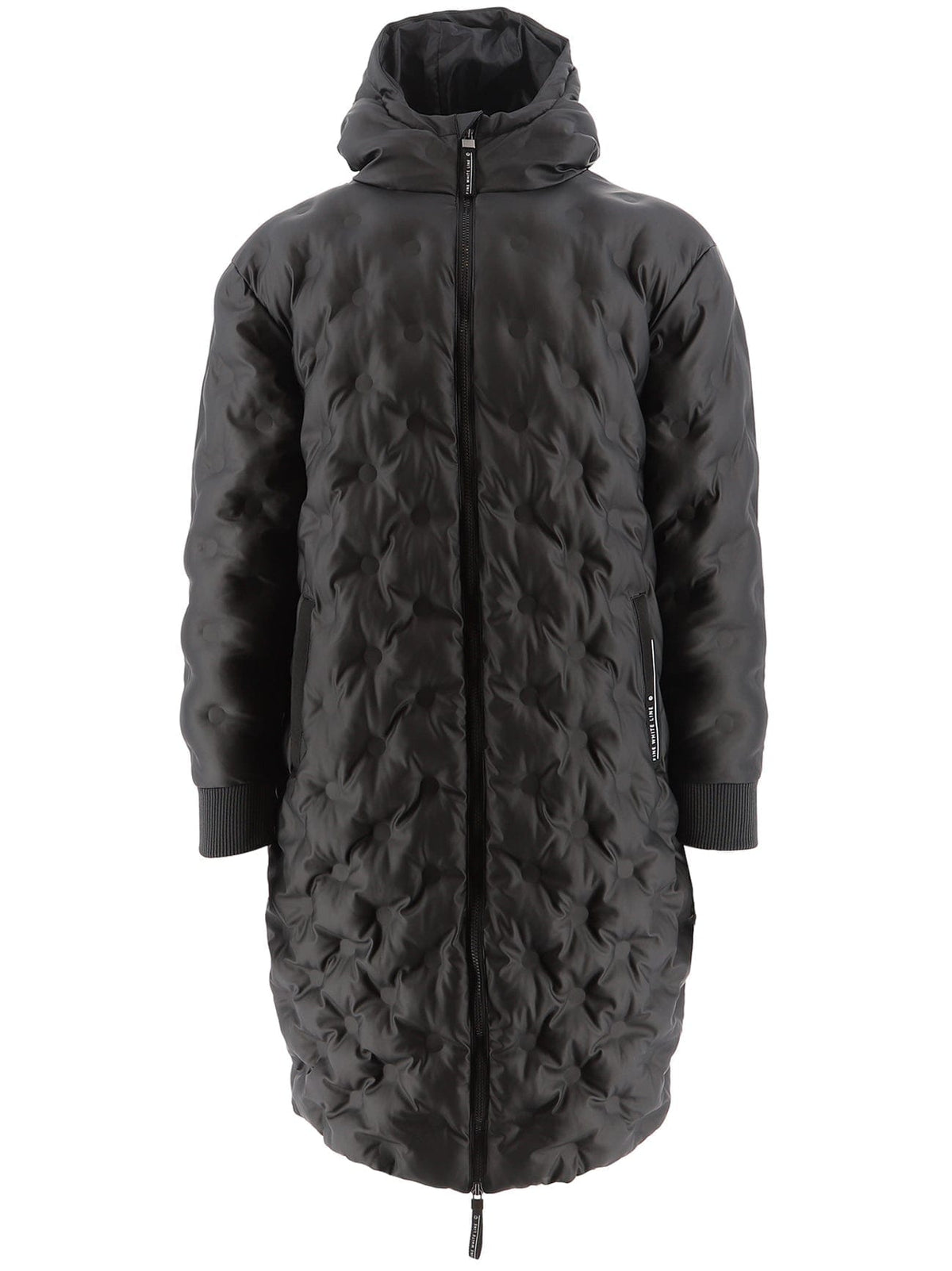 Black Quilted Longline Coat