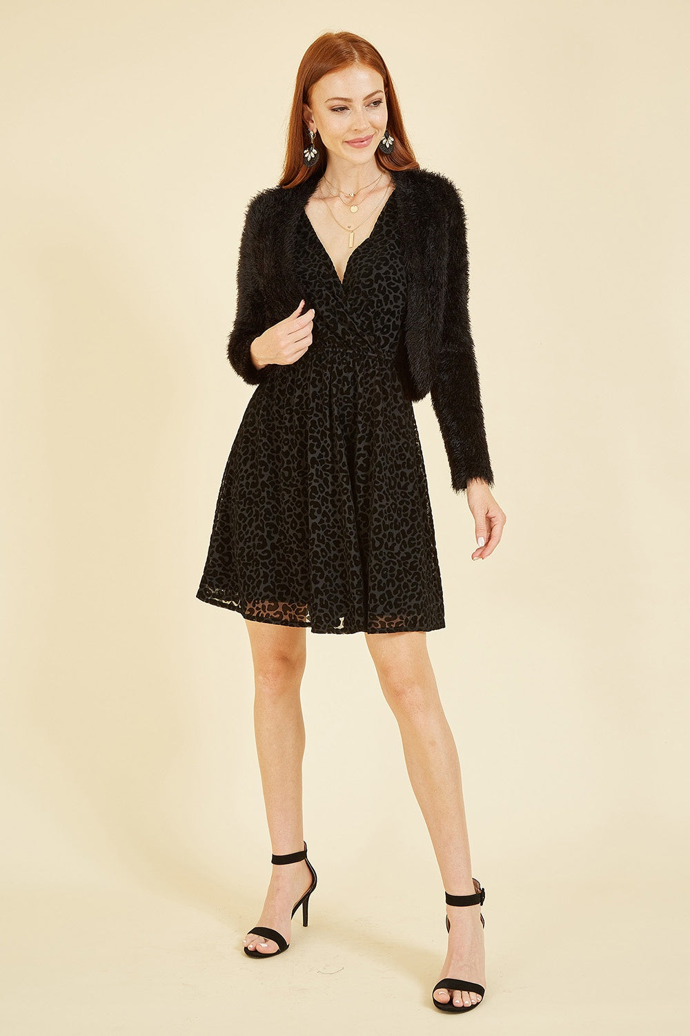 Black Eyelash Knit Bolero