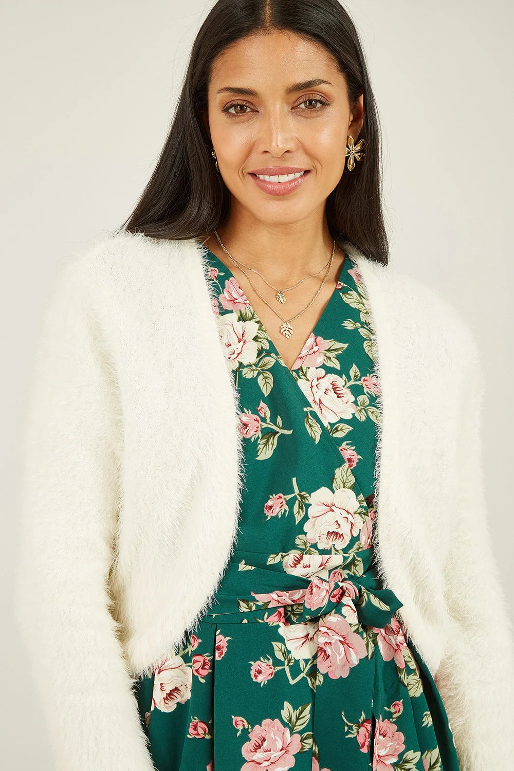 Ivory Eyelash Knit Bolero
