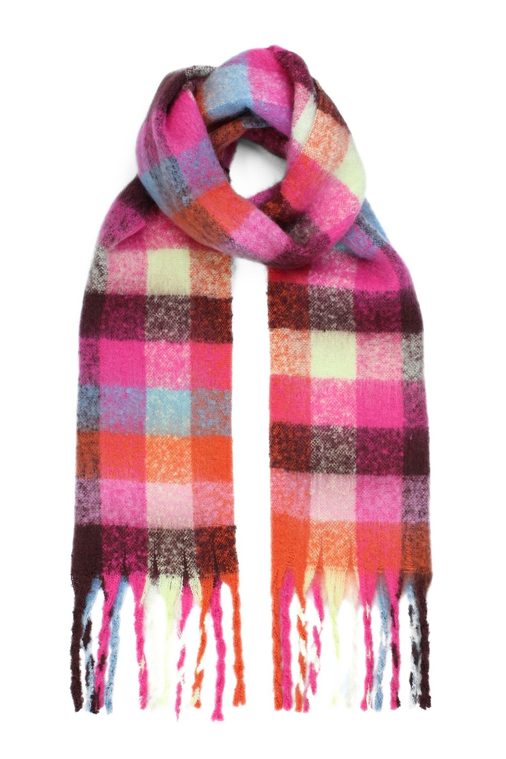 Colour Block Super Fluffy Scarf