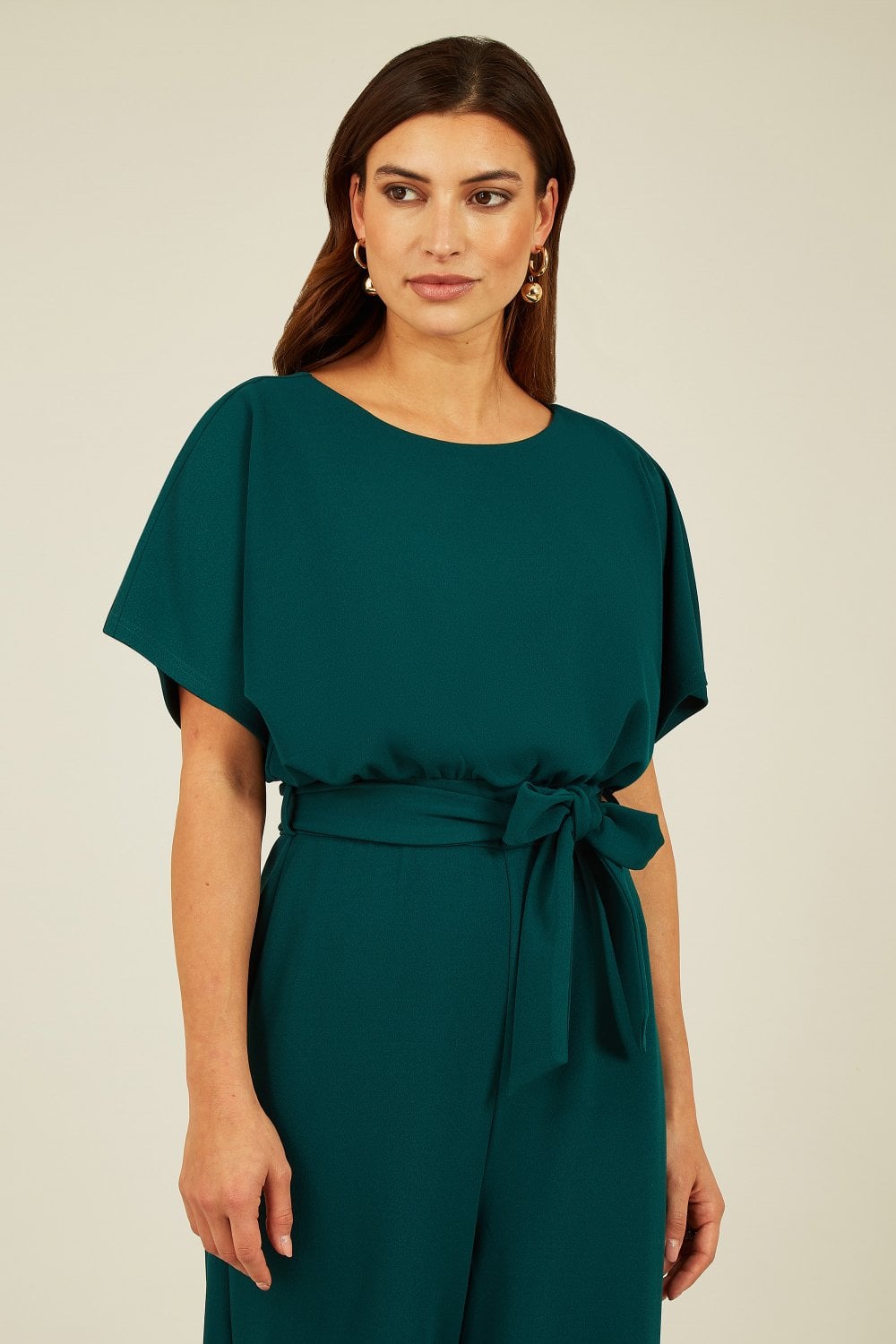 Green Batwing Stretch Jumpsuit - Sizes 8 to 16