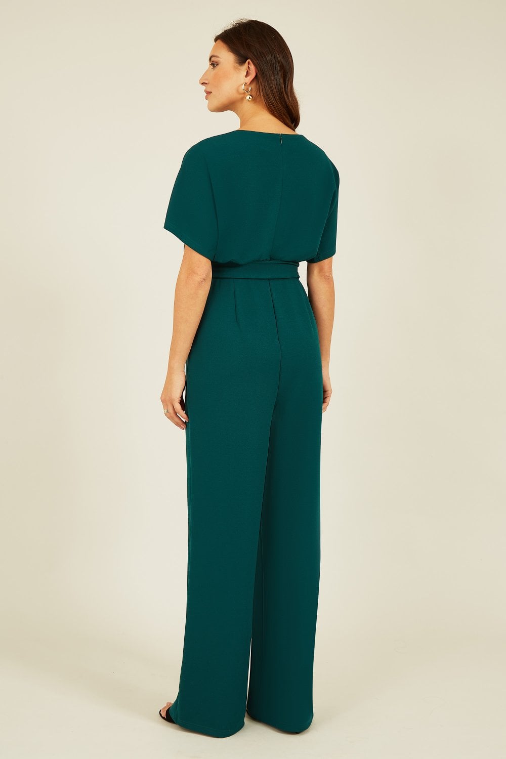 Green Batwing Stretch Jumpsuit - Sizes 8 to 16