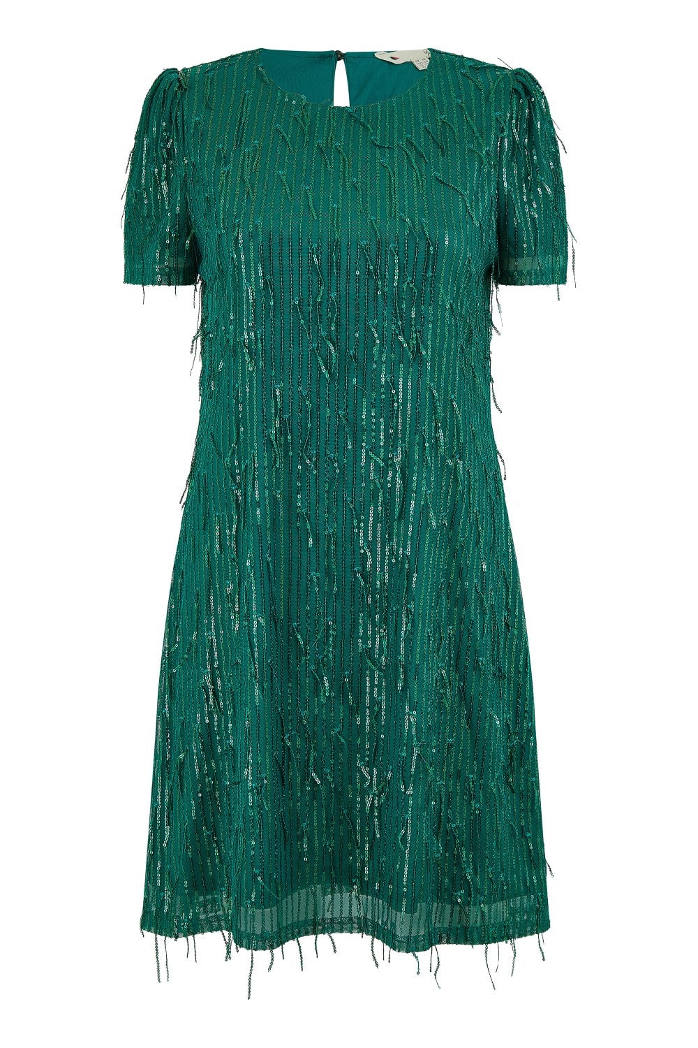 Green Dripping Sequin Tunic Dress - Sizes 8 to 26