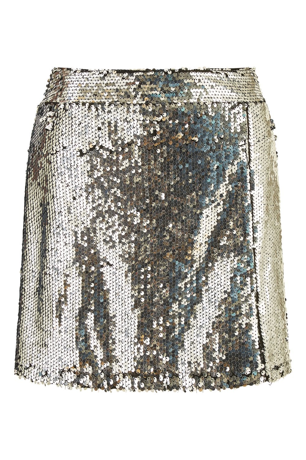 Silver Sequin Mini Skirt - Sizes 8 to 16