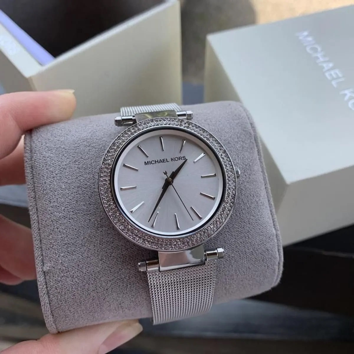 Michael Kors Mini Darci Women's Silver Mesh Watch - MK3367