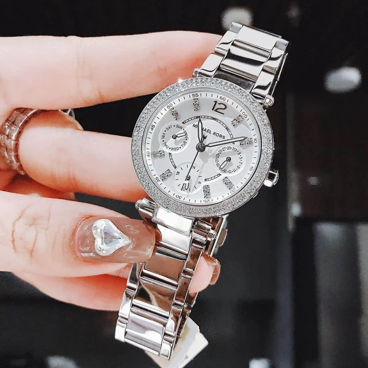 Michael Kors Mini Parker Women's Silver Watch - MK5615