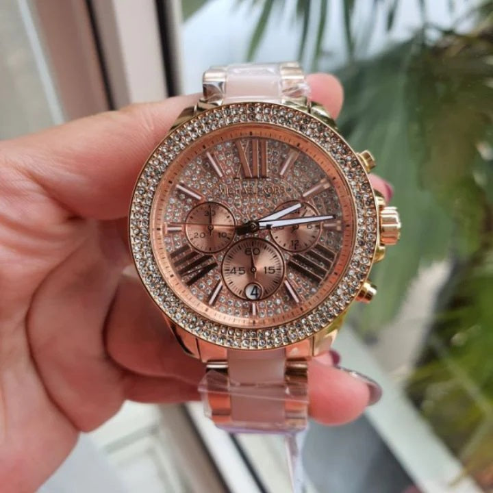 Michael Kors Wren Women's Rose Gold Watch - MK6096