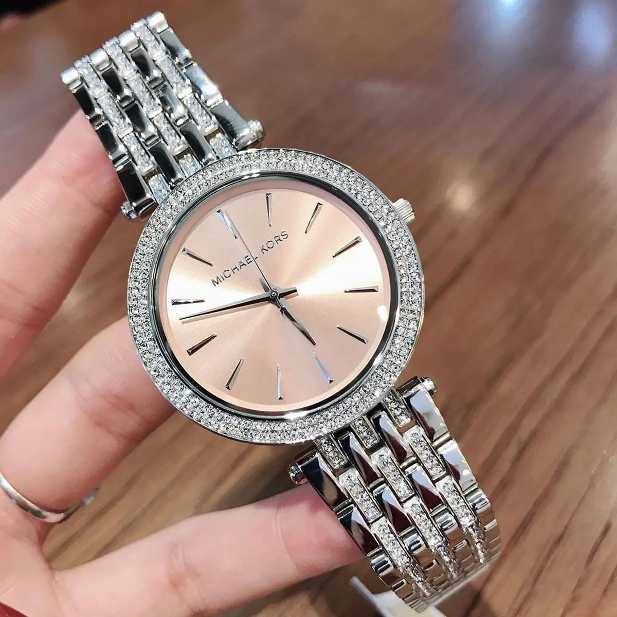 Michael Kors Darci Women's Silver & Pink Watch - MK3218