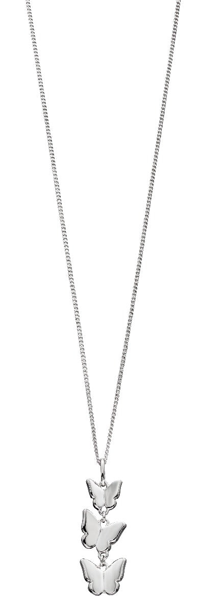Sterling Silver Triple Butterfly Pendant