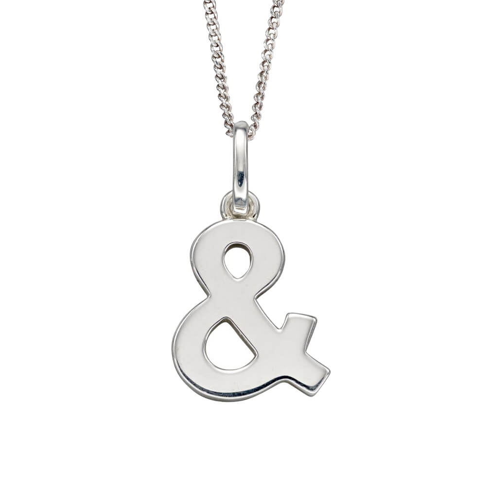 Sterling Silver Art Deco '&' Pendant
