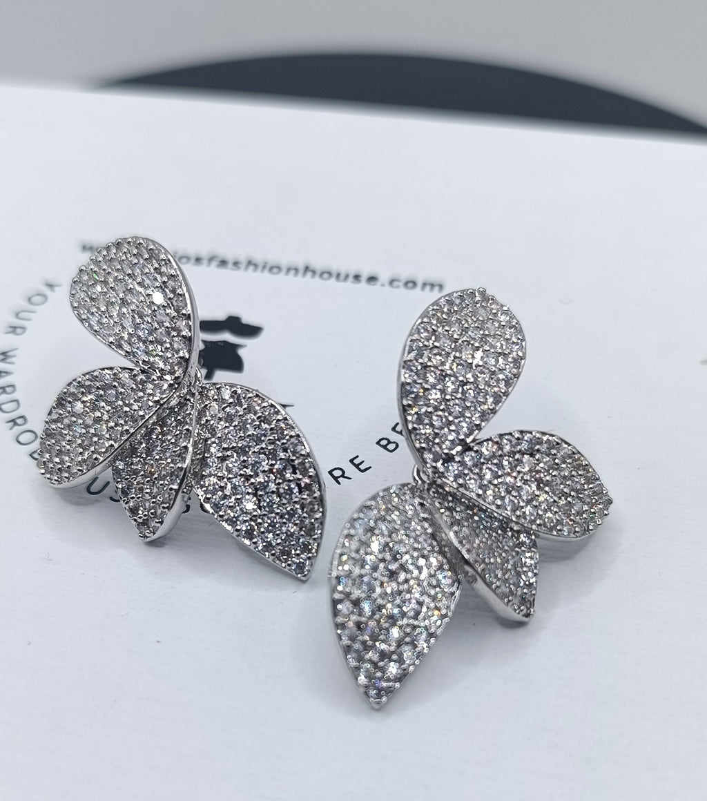 Harriett Diamante Petal - Silver