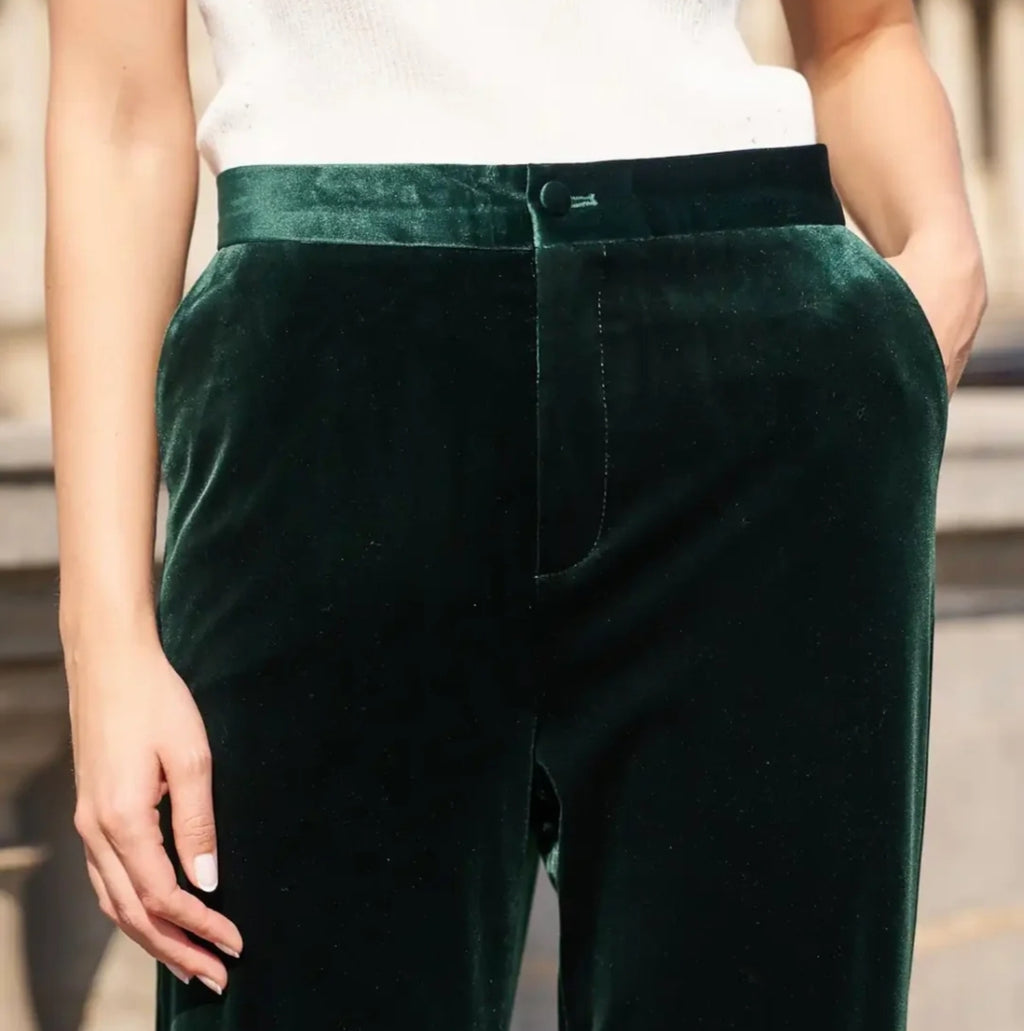 Dark Green Velvet Suit