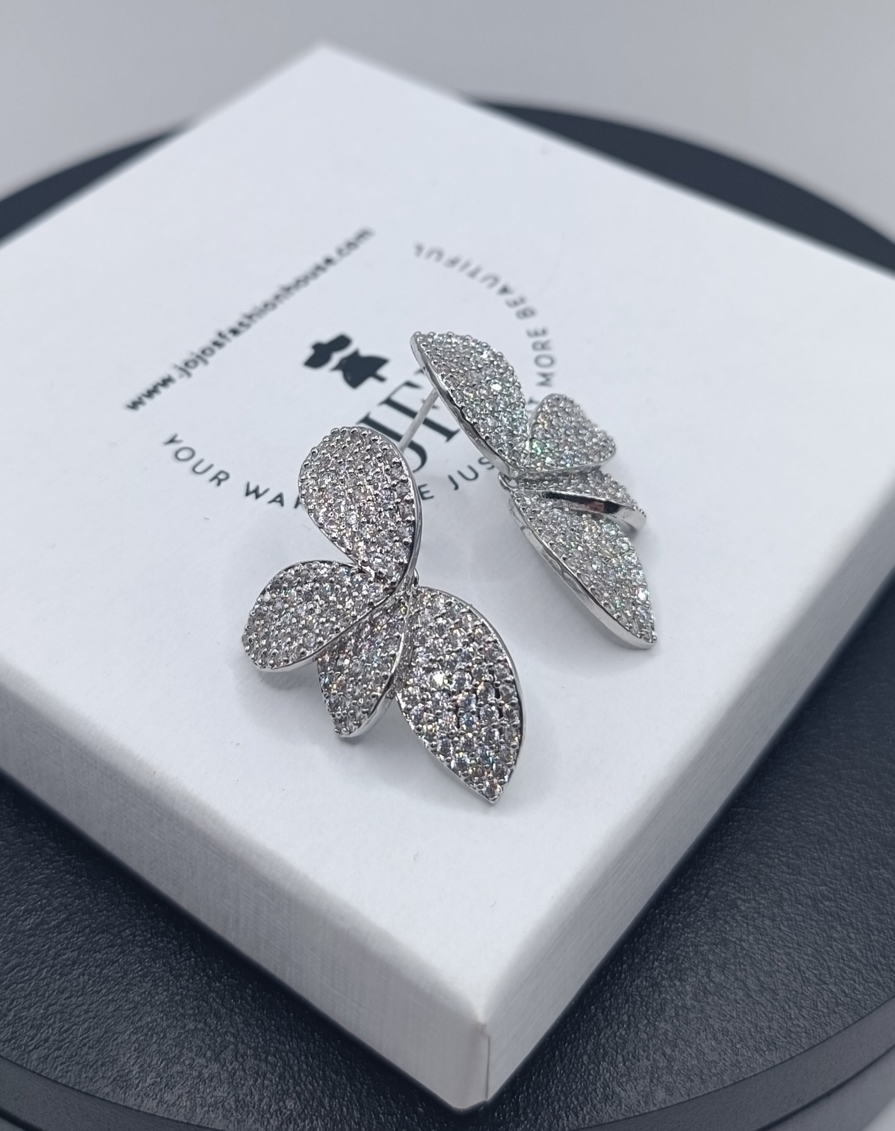 Harriett Diamante Petal - Silver